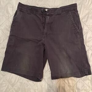 90s DOCKERS Mens Black Jean Long Shorts Baggy 33 Waist 100% Cotton